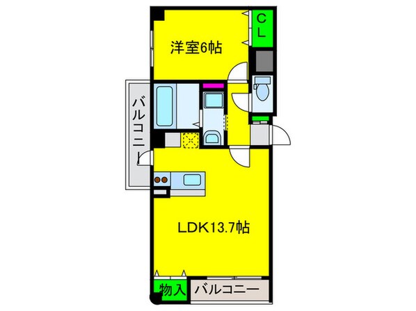 イーストキュ－ブの物件間取画像